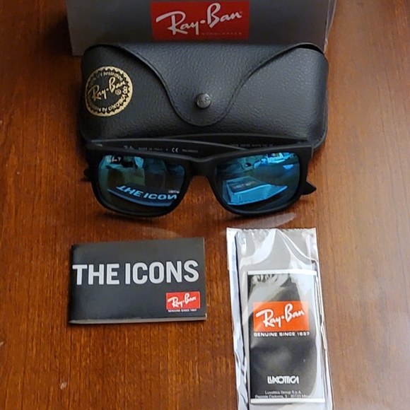 Ray Ban Unisex Polarized Sunglasses Justin RB4165 622/55 55mm - Picture 3 of 8